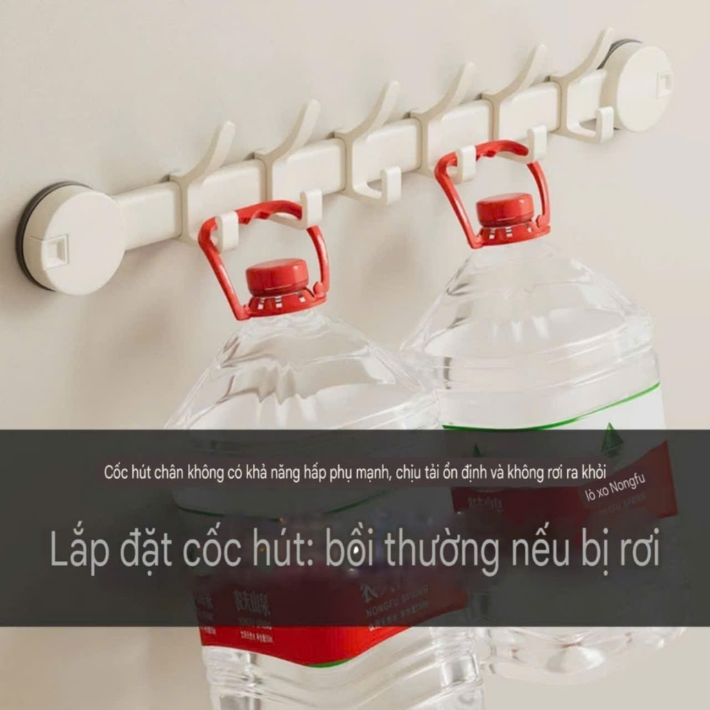 Móc treo đồ bằng hợp kim nhôm kiểu hút tường