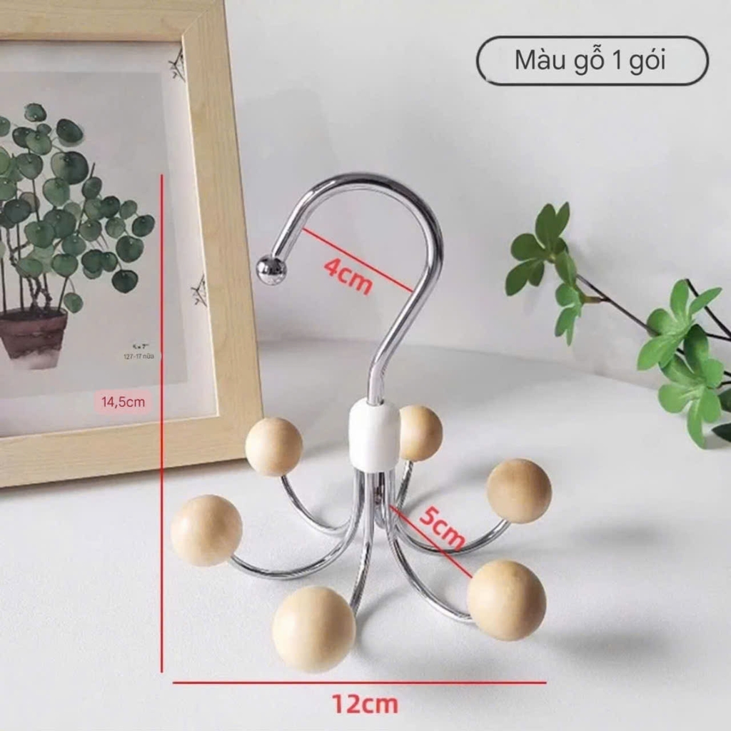 Móc treo đồ lót có 6 nhánh xoay 360 độ