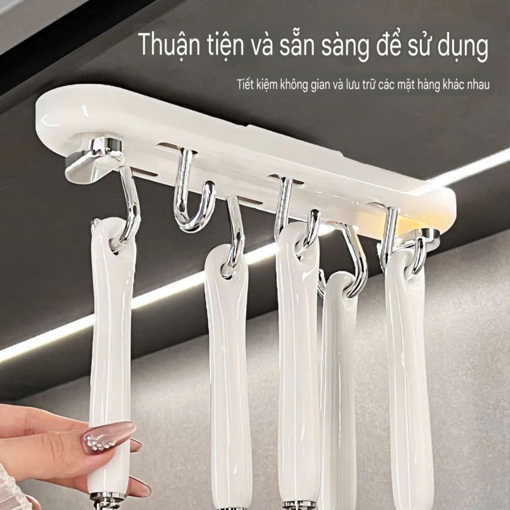 Móc treo đồ nhà bếp, tủ bếp kiểu hút tường