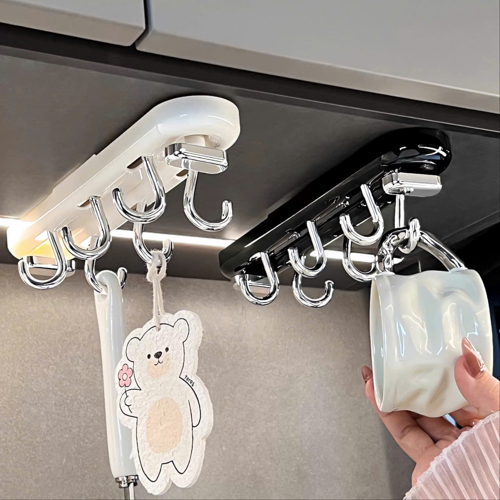 Móc treo đồ nhà bếp, tủ bếp kiểu hút tường