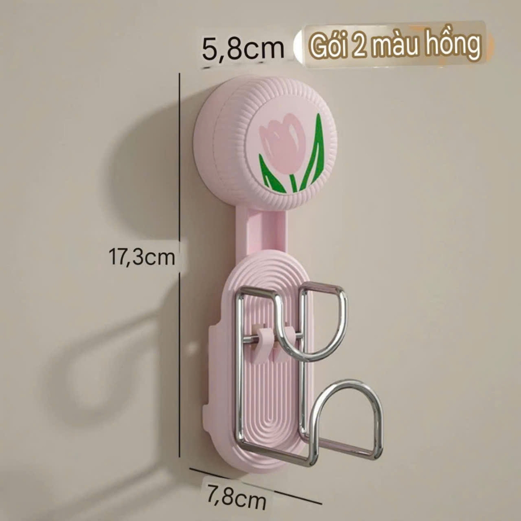 Móc treo thau chậu hình bông hồng