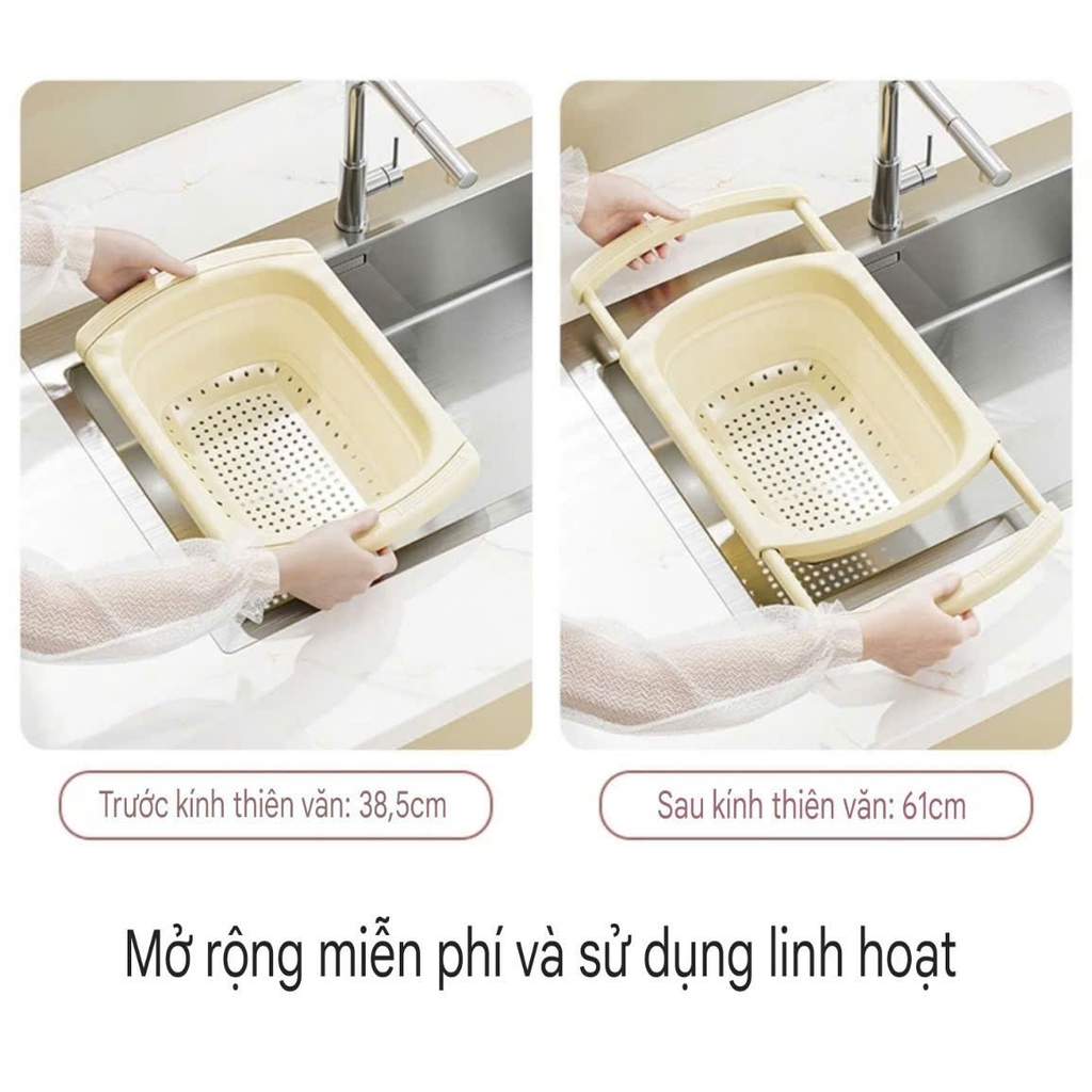 Rổ gác trên bồn rửa chén kích thước điều chỉnh