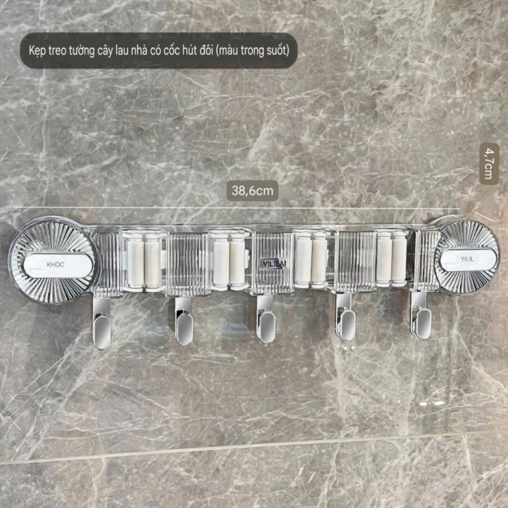 Thanh kẹp cây lau nhà kiểu hút tường
