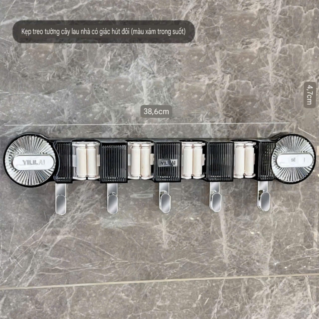 Thanh kẹp cây lau nhà kiểu hút tường