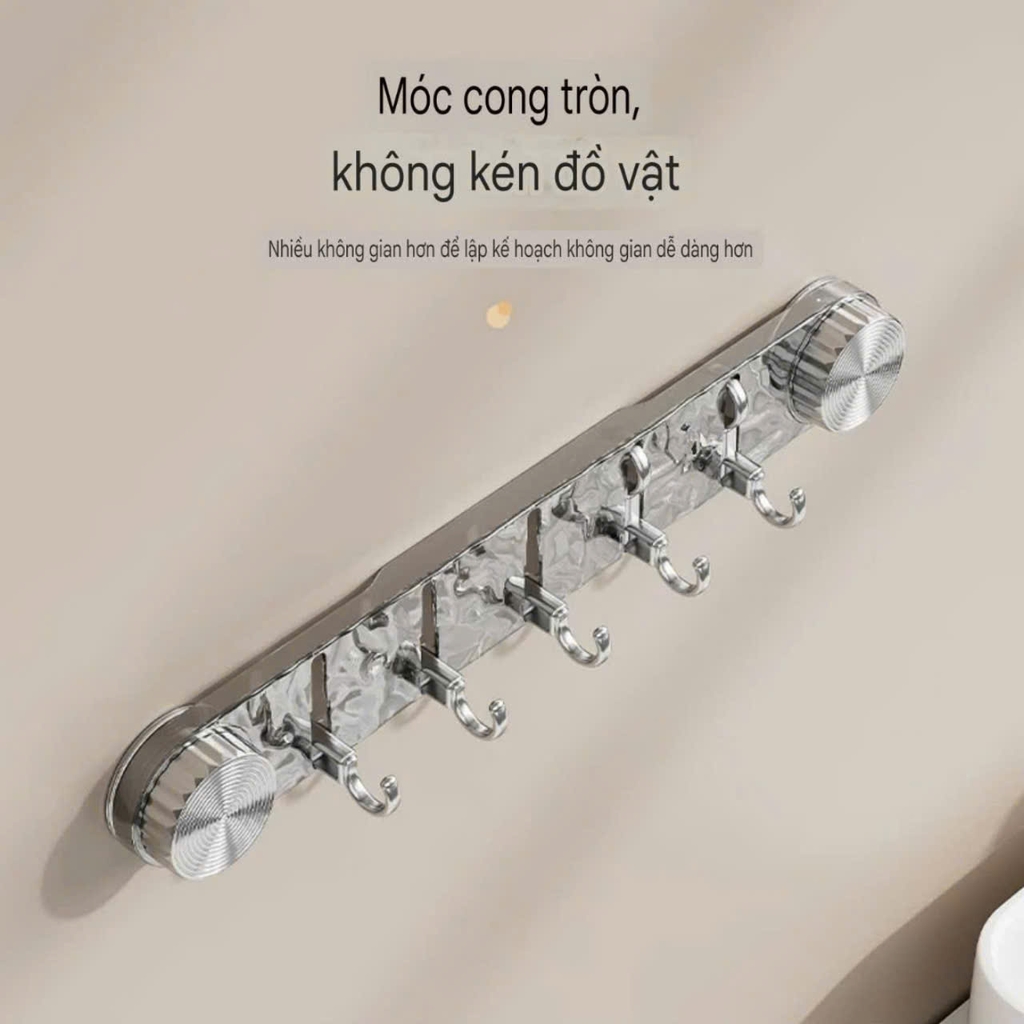 Thanh móc treo đồ kiểu hút tường
