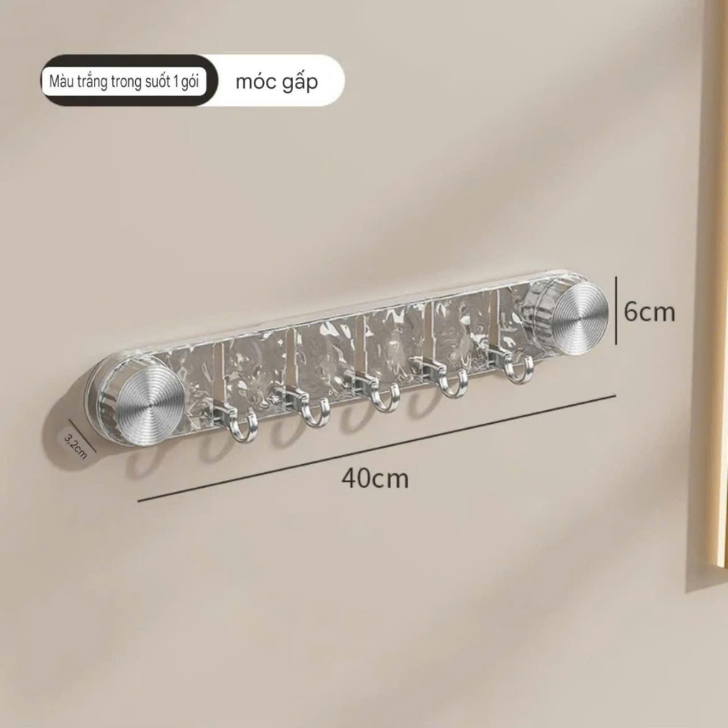 Thanh móc treo đồ kiểu hút tường