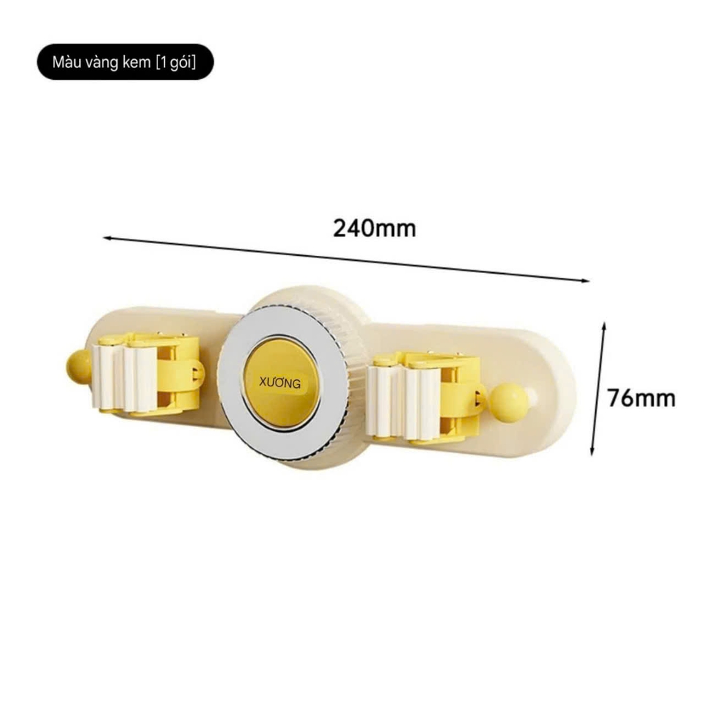 Thanh treo 2 cây lau nhà kiểu hút tường