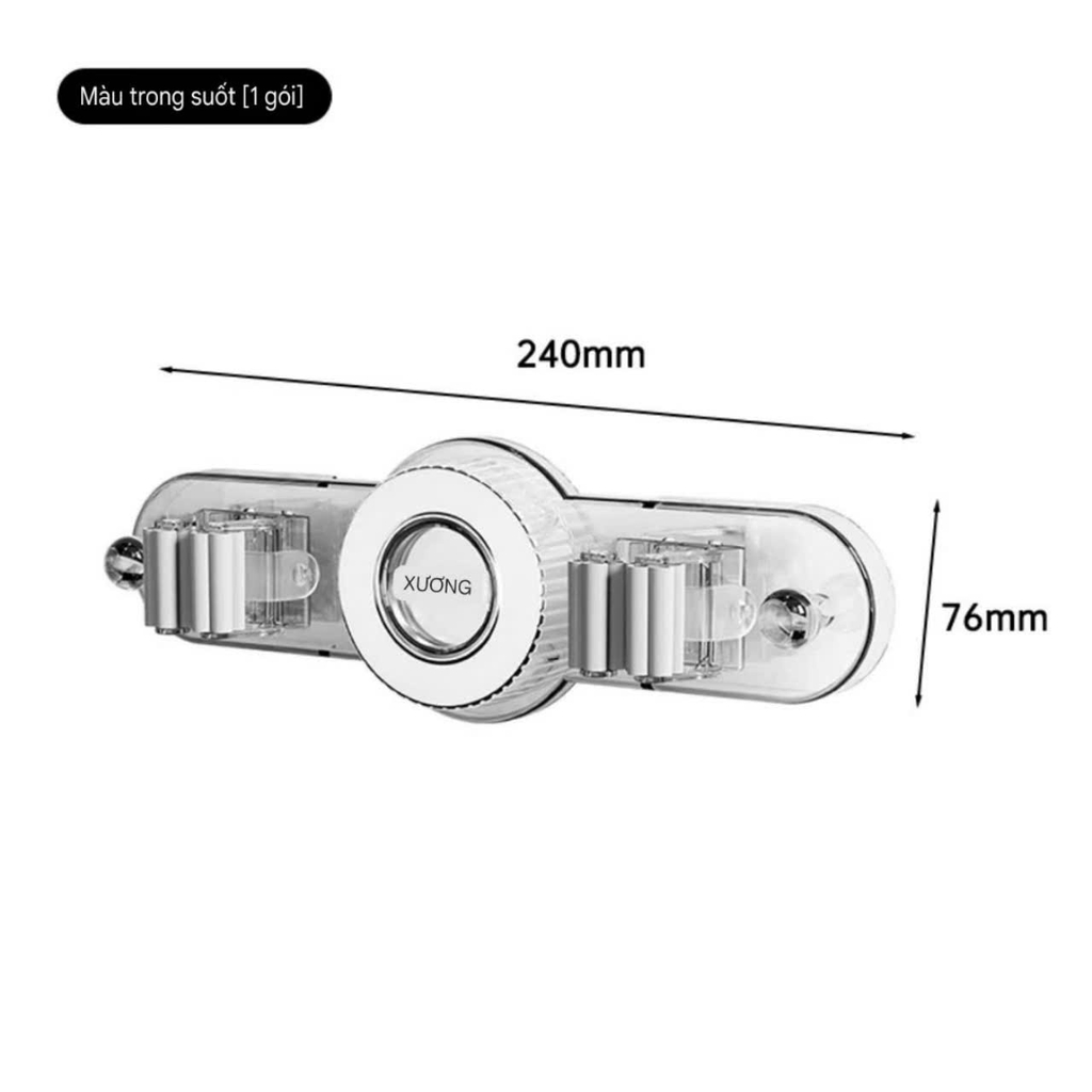 Thanh treo 2 cây lau nhà kiểu hút tường
