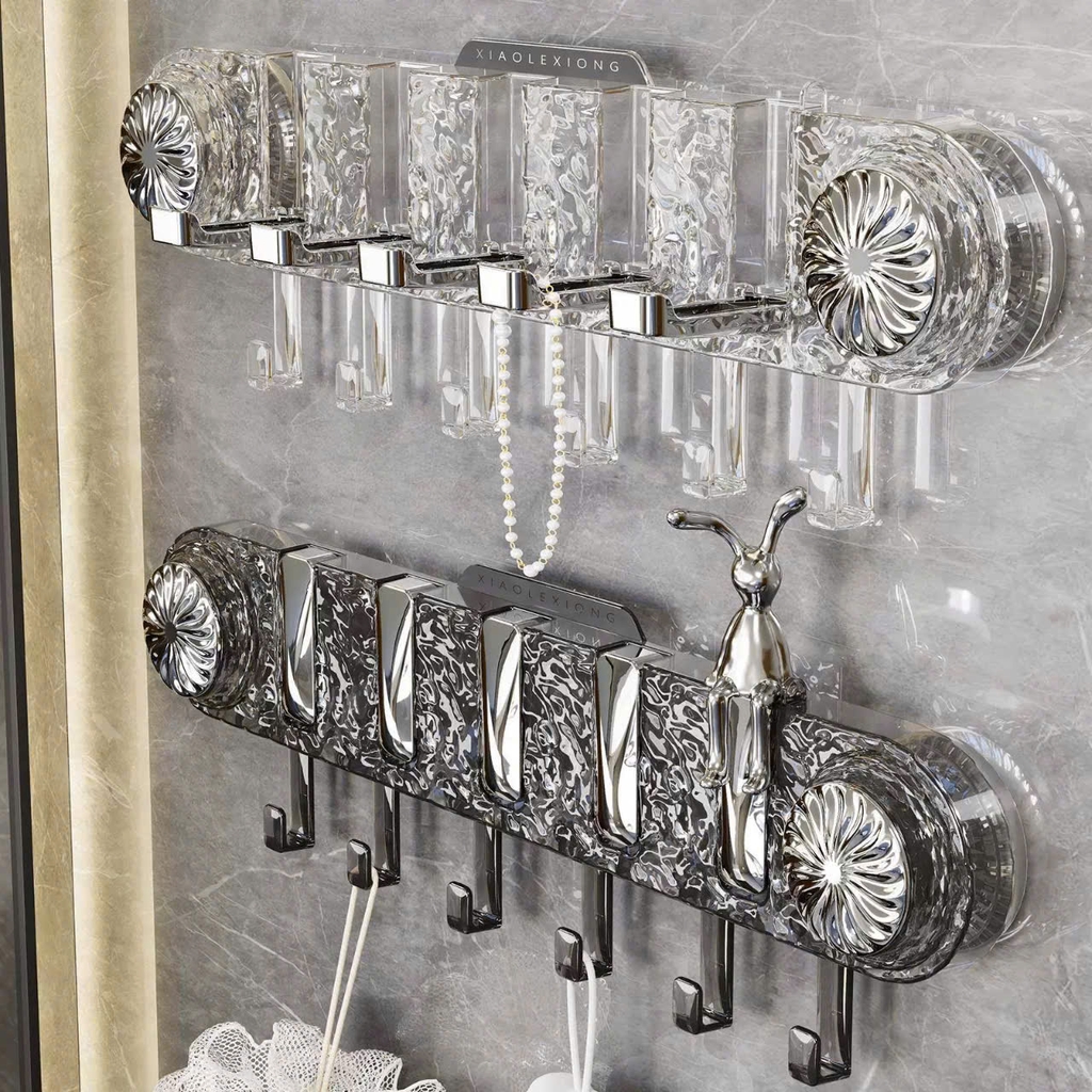 Thanh treo đồ có 11 móc kiểu hút tường