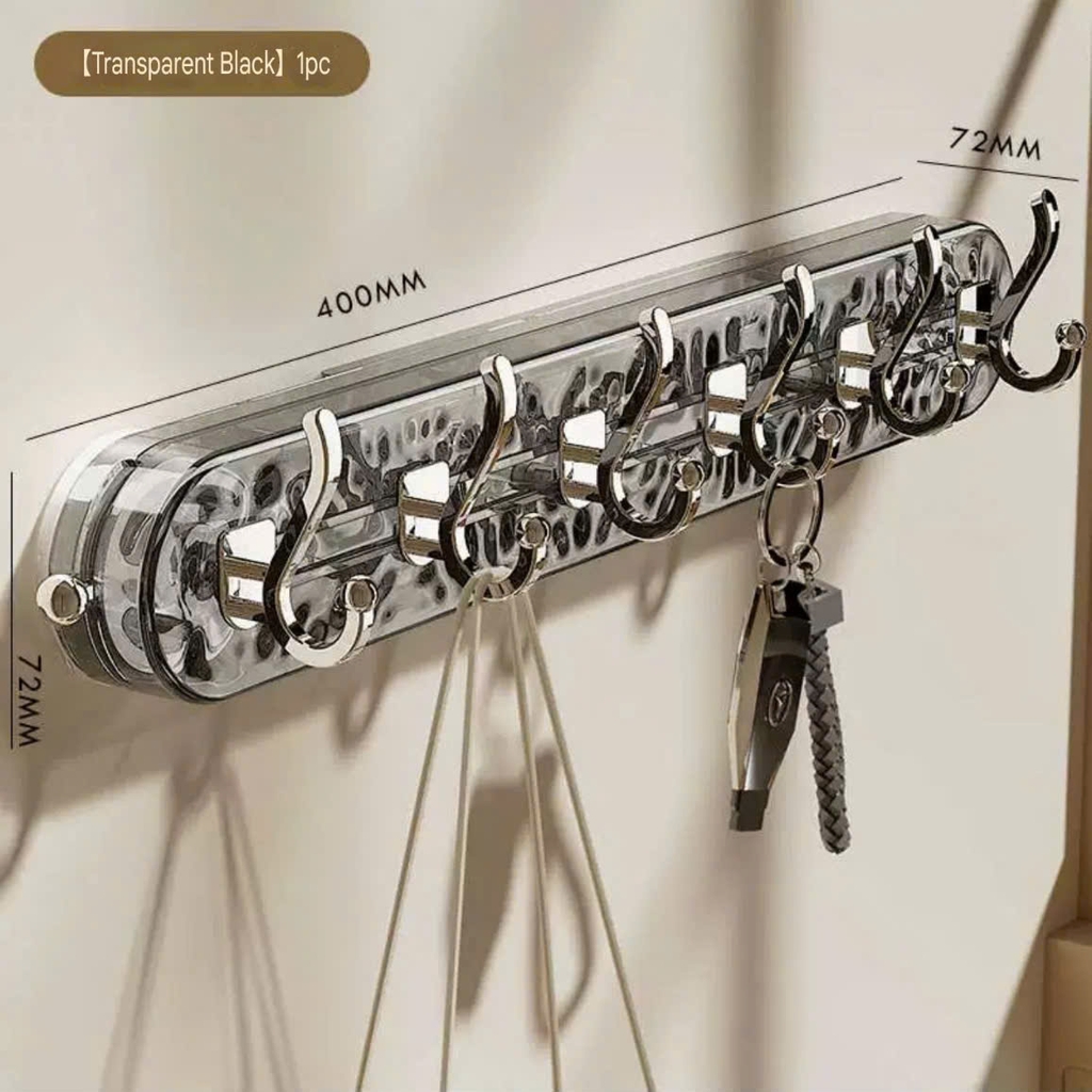 Thanh treo đồ có 6 móc di chuyển kiểu hút tường