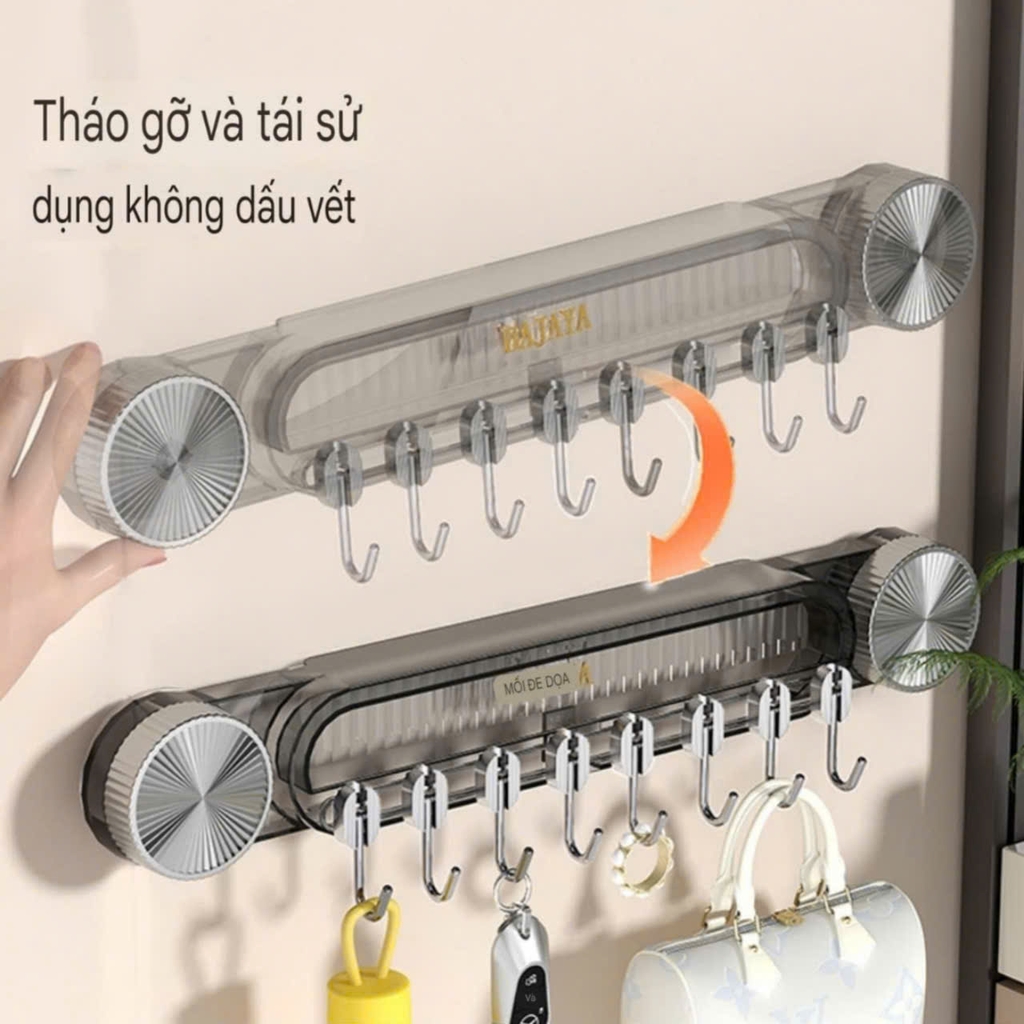 Thanh treo đồ có móc di chuyển