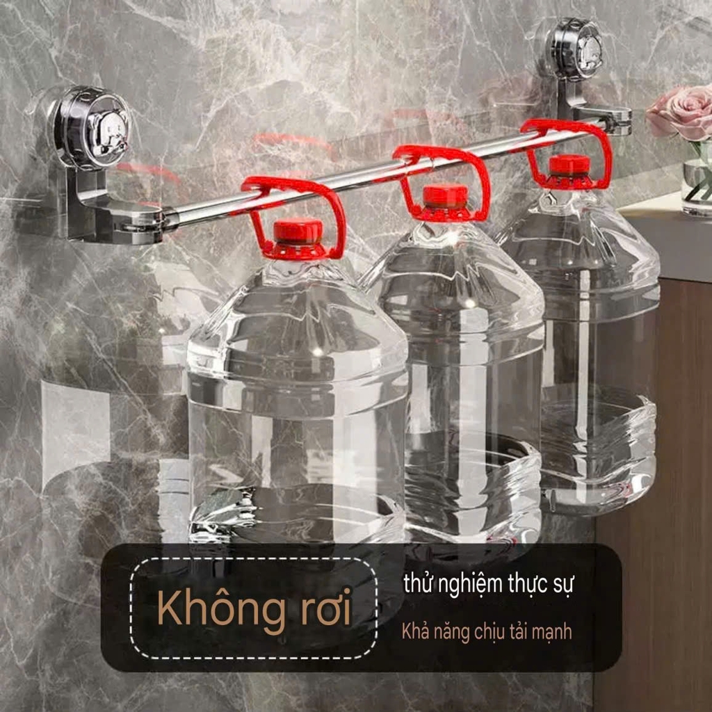 Thanh treo khăn chỉnh kích thước kiểu hút tường