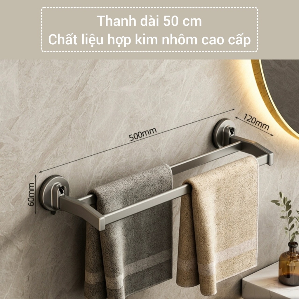Thanh treo khăn và để giày dép hợp kim nhôm