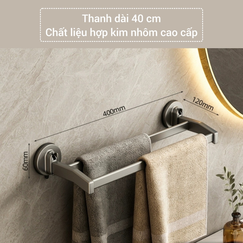 Thanh treo khăn và để giày dép hợp kim nhôm