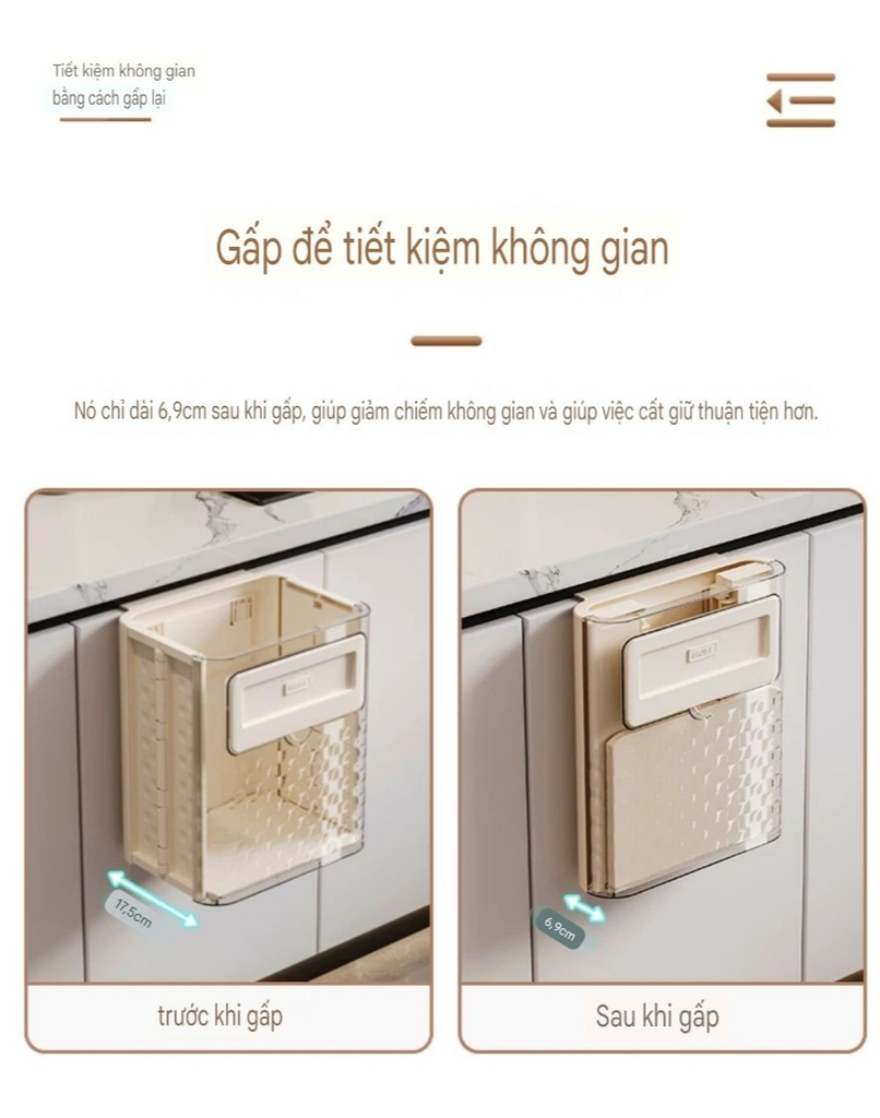 Thùng đựng rác Mini kiểu gấp gọn