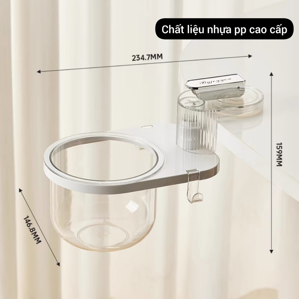Thùng rác mini xoay 360 độ kiểu hút tường
