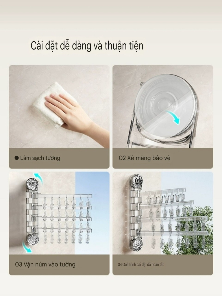 Giá treo vớ tất 4 nhánh 28 móc