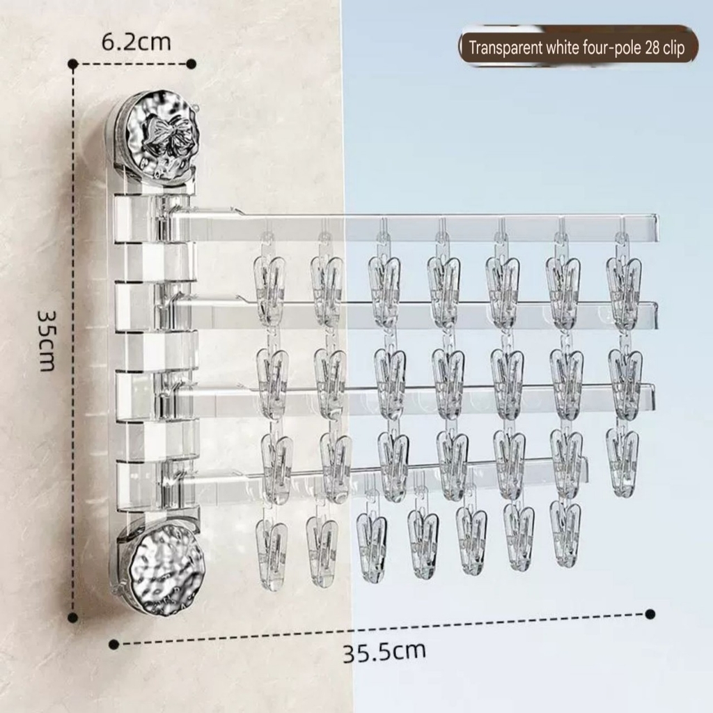 Giá treo vớ tất 4 nhánh 28 móc