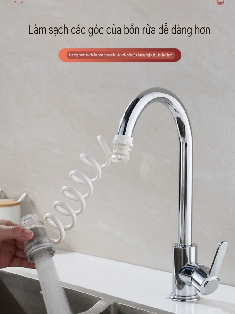 Vòi nối tăng áp có lõi lọc nước