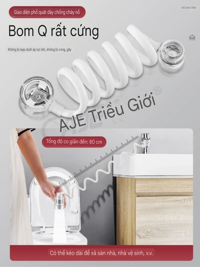 Vòi nối tăng áp có lõi lọc nước