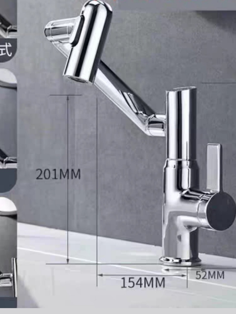 Vòi rửa mặt có 3 chế độ phun nước và xoay được 4 hướng