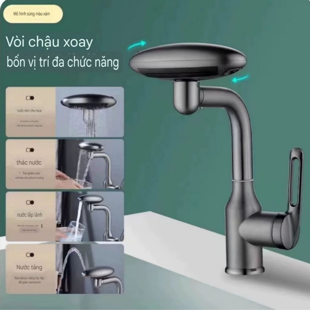 Vòi rửa mặt 4 chế độ phun nước