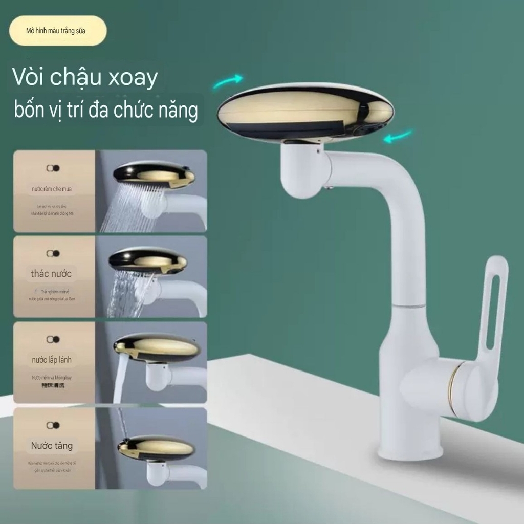 Vòi rửa mặt 4 chế độ phun nước
