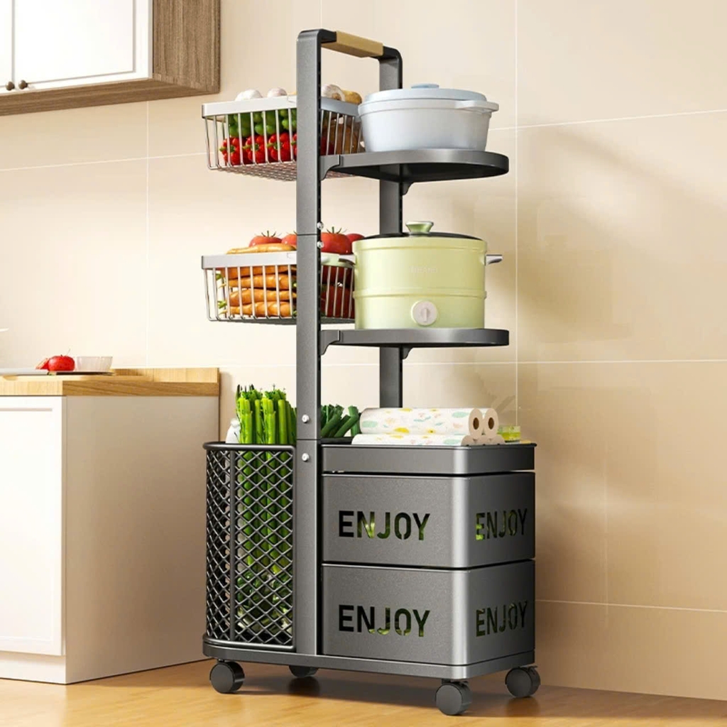 Xe đẩy để đồ nhà bếp bằng thép Carbon