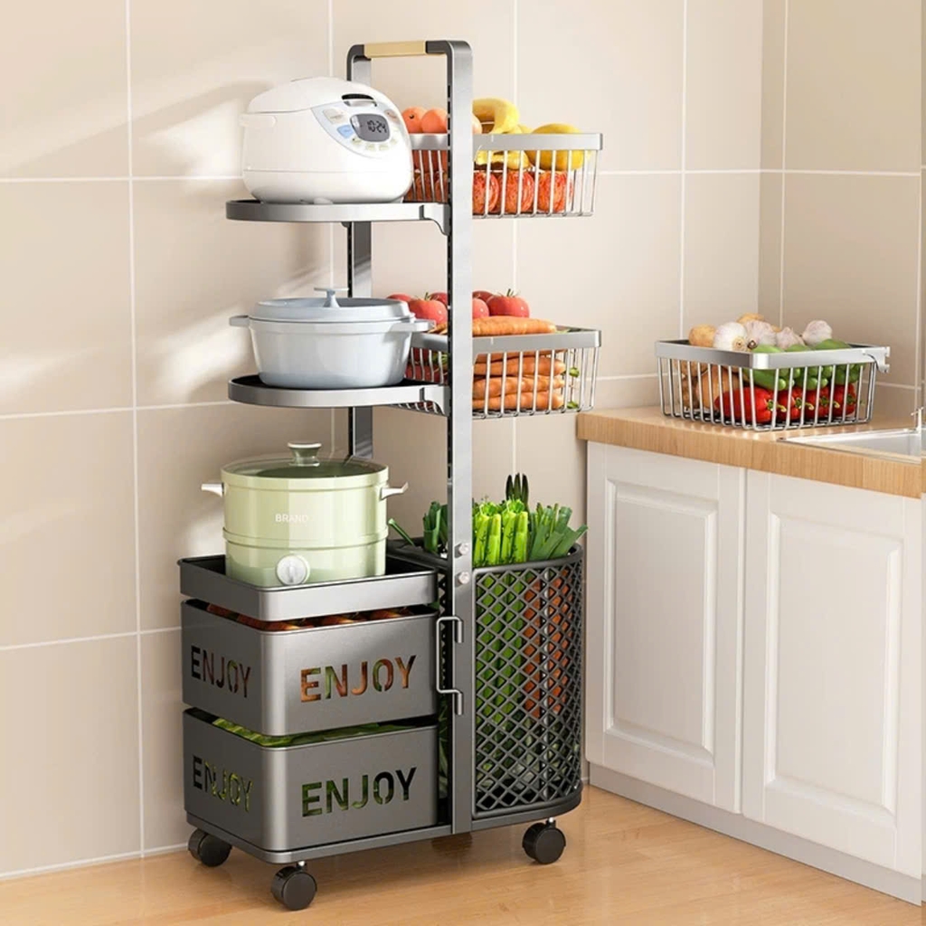 Xe đẩy để đồ nhà bếp bằng thép Carbon