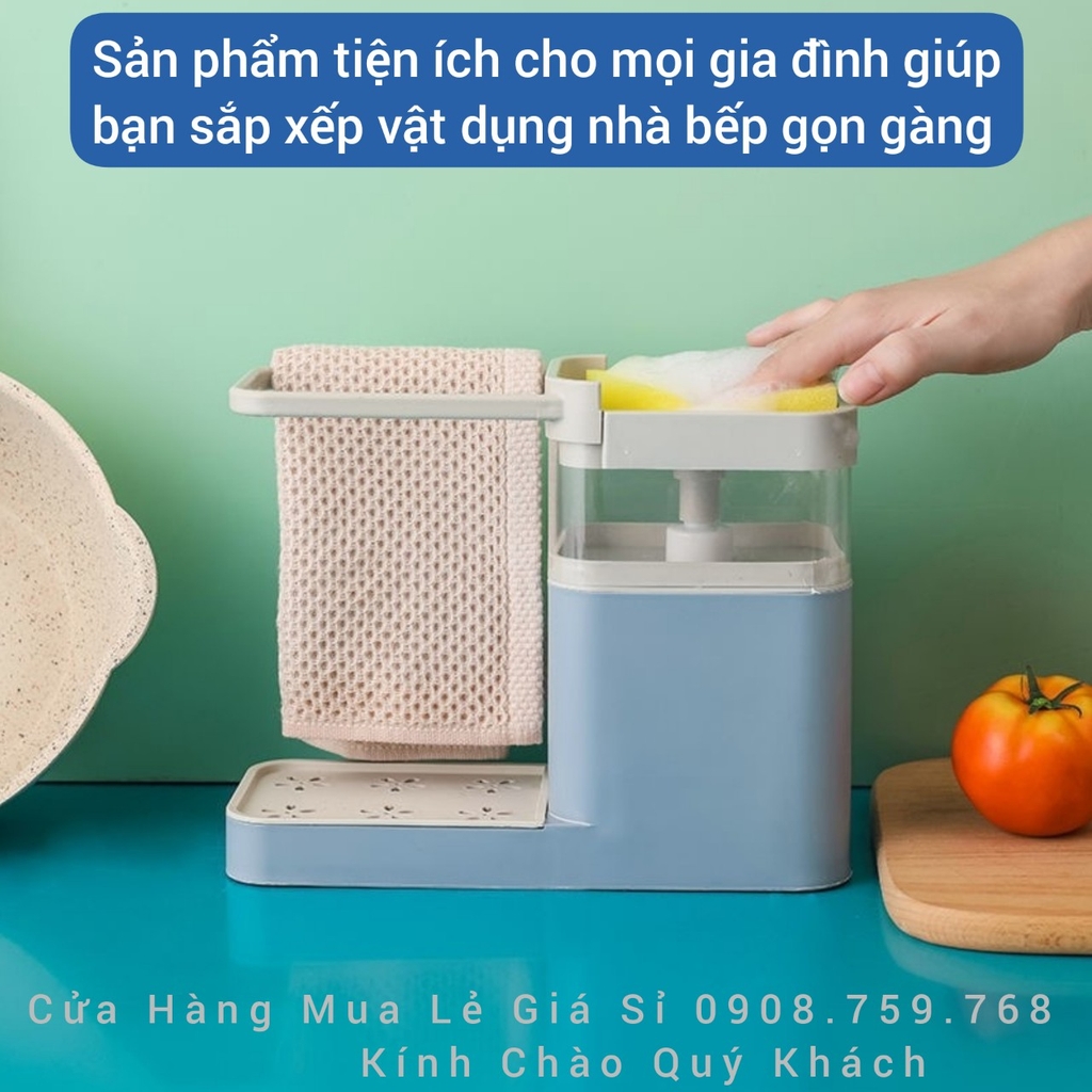 Hộp Đựng Nước Rửa Chén Bát Thông Minh - 2 Trong 1 Tiện Lợi Đa Năng
