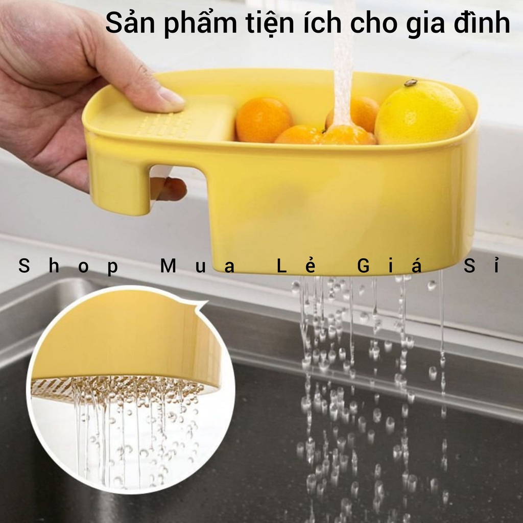 Khay Gác Cạnh Bồn Để Đồ Rửa Chén Bát & Lọc Cặn Thức Ăn