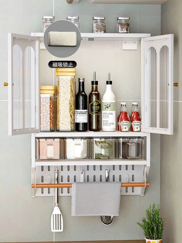 Tủ để đồ nhà bếp kiểu dán tường