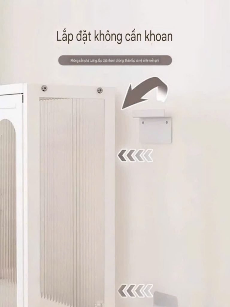 Tủ để đồ nhà bếp kiểu dán tường