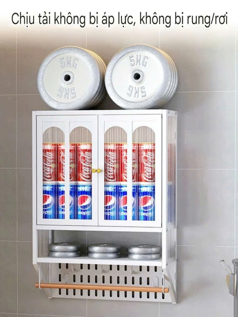 Tủ để đồ nhà bếp kiểu dán tường