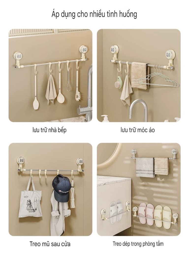 Giá treo khăn chỉnh kích thước có hộp để hành tỏi