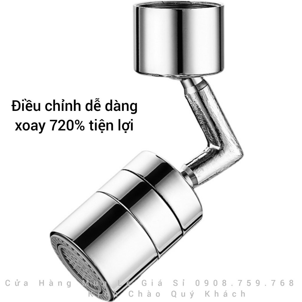 Vòi Tăng Áp Cao Cấp Inox 304 Nguyên Khối 📣 Giúp Tiết Kiệm Nước Xoay 720%