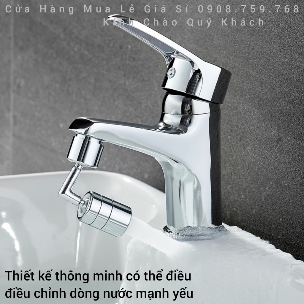 Vòi Tăng Áp Cao Cấp Inox 304 Nguyên Khối 📣 Giúp Tiết Kiệm Nước Xoay 720%