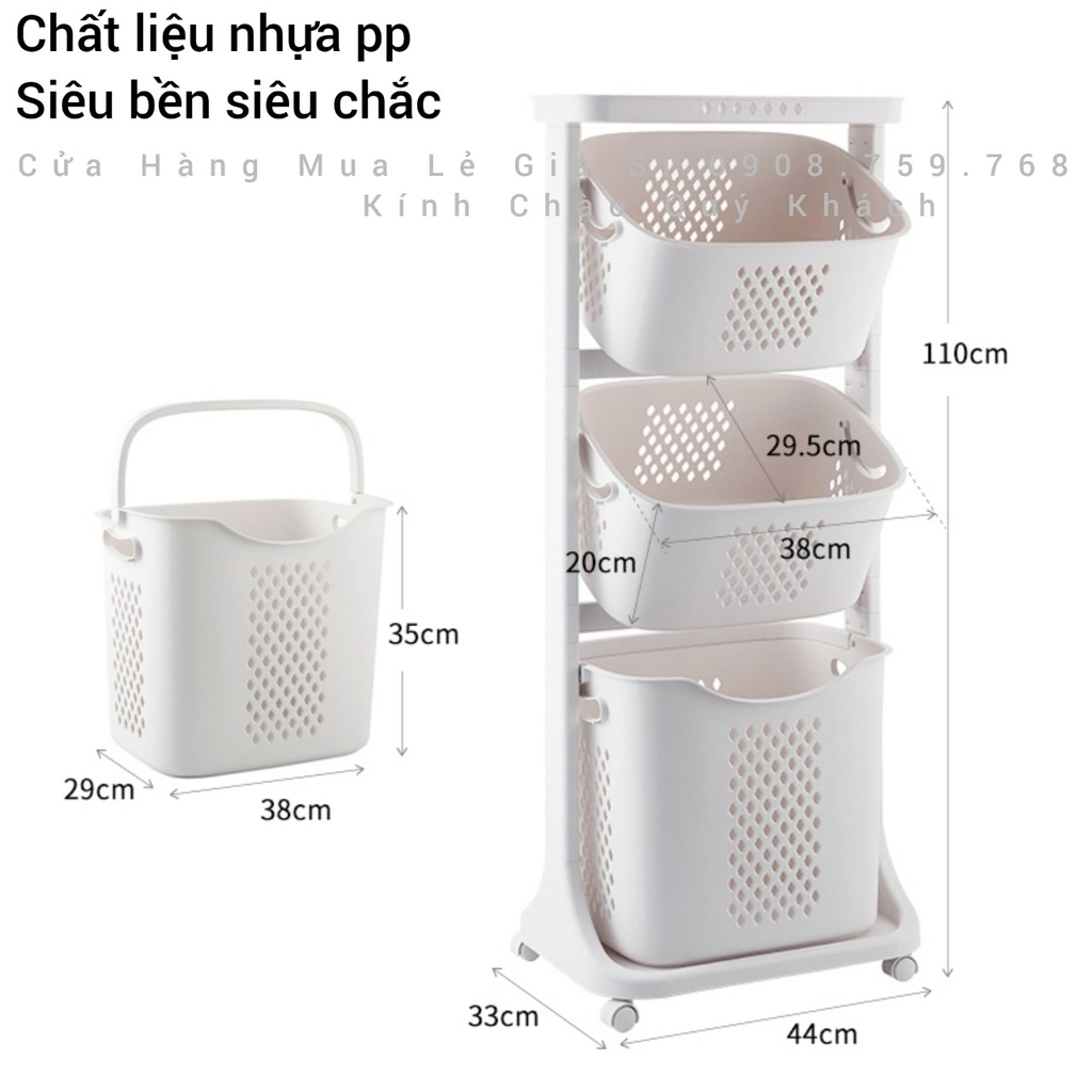 Xe Đẩy Để Đồ Đa Năng 🏠 Dùng Cho Nhà Bếp - Phòng Khách - Nhà Tắm Tiện Lợi