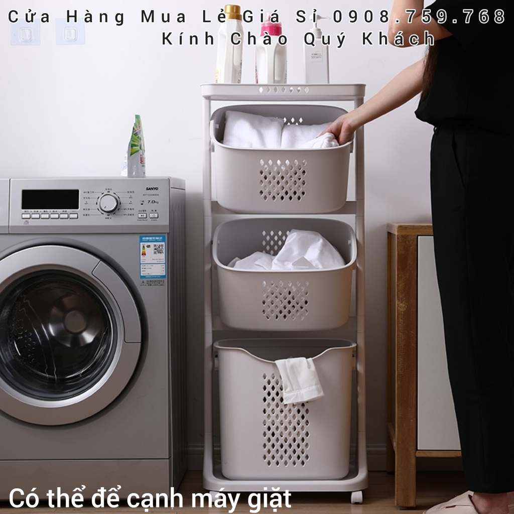 Xe Đẩy Để Đồ Đa Năng 🏠 Dùng Cho Nhà Bếp - Phòng Khách - Nhà Tắm Tiện Lợi