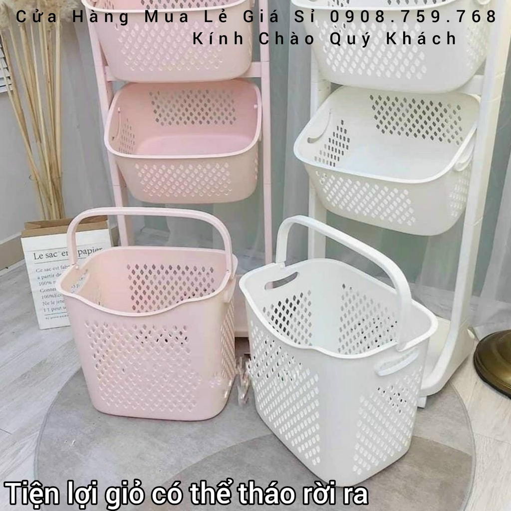 Xe Đẩy Để Đồ Đa Năng 🏠 Dùng Cho Nhà Bếp - Phòng Khách - Nhà Tắm Tiện Lợi