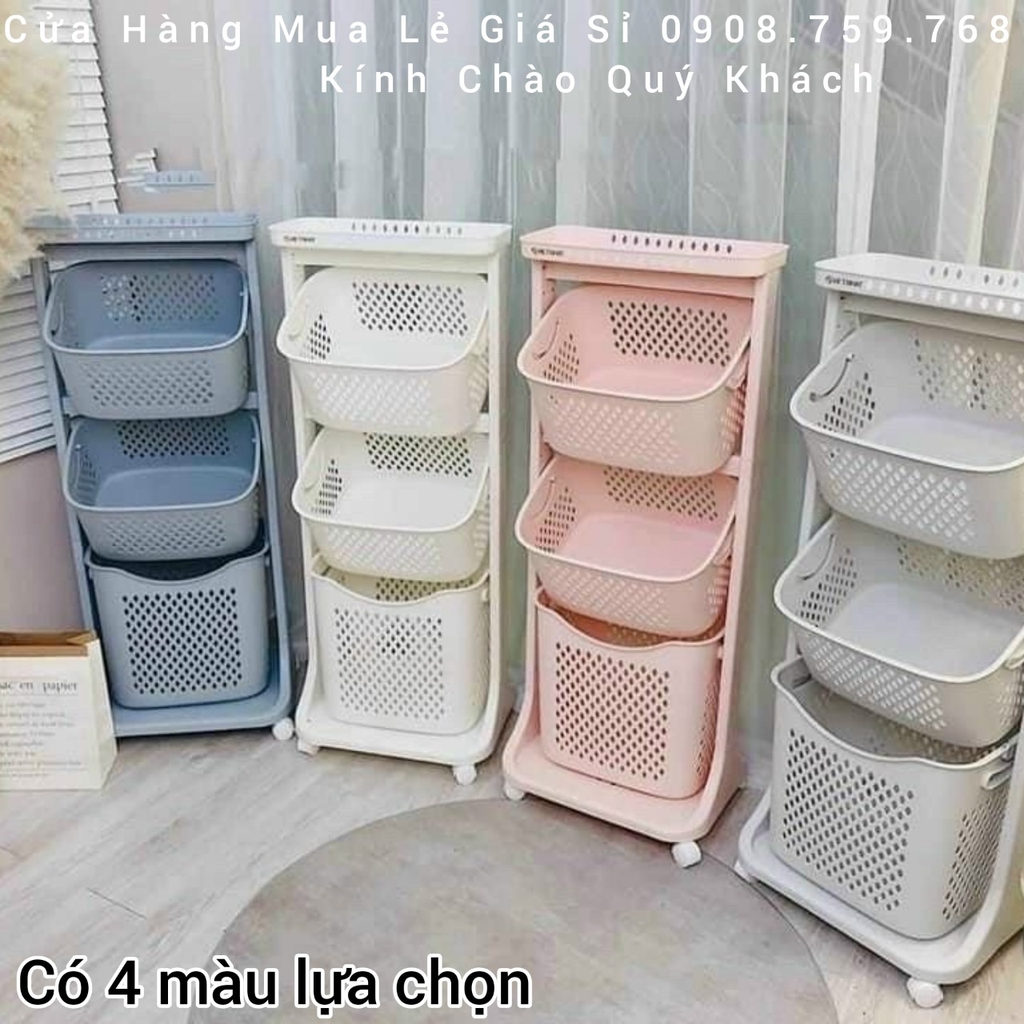 Xe Đẩy Để Đồ Đa Năng 🏠 Dùng Cho Nhà Bếp - Phòng Khách - Nhà Tắm Tiện Lợi