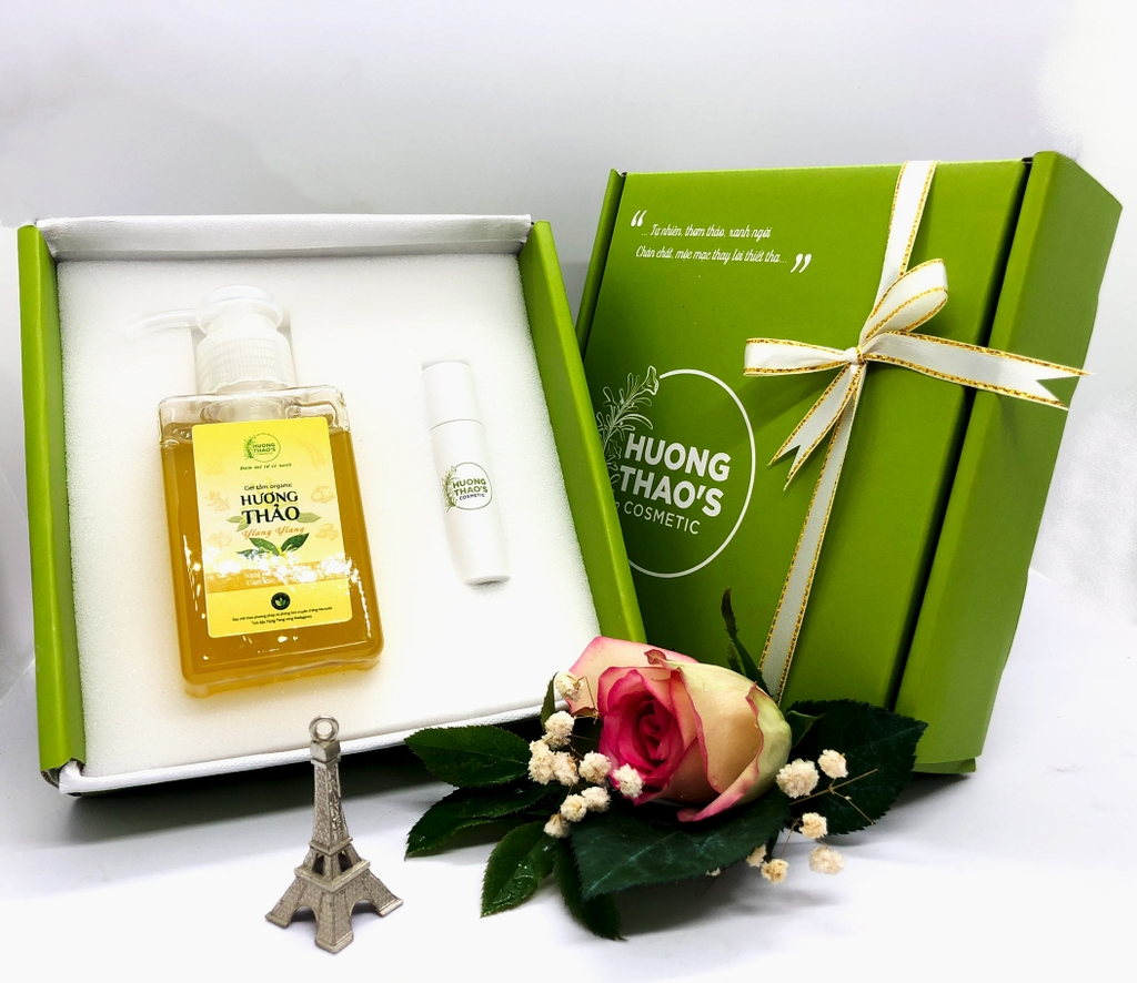 Hộp quà Gel tắm Hương Thảo 100ml và Son dưỡng