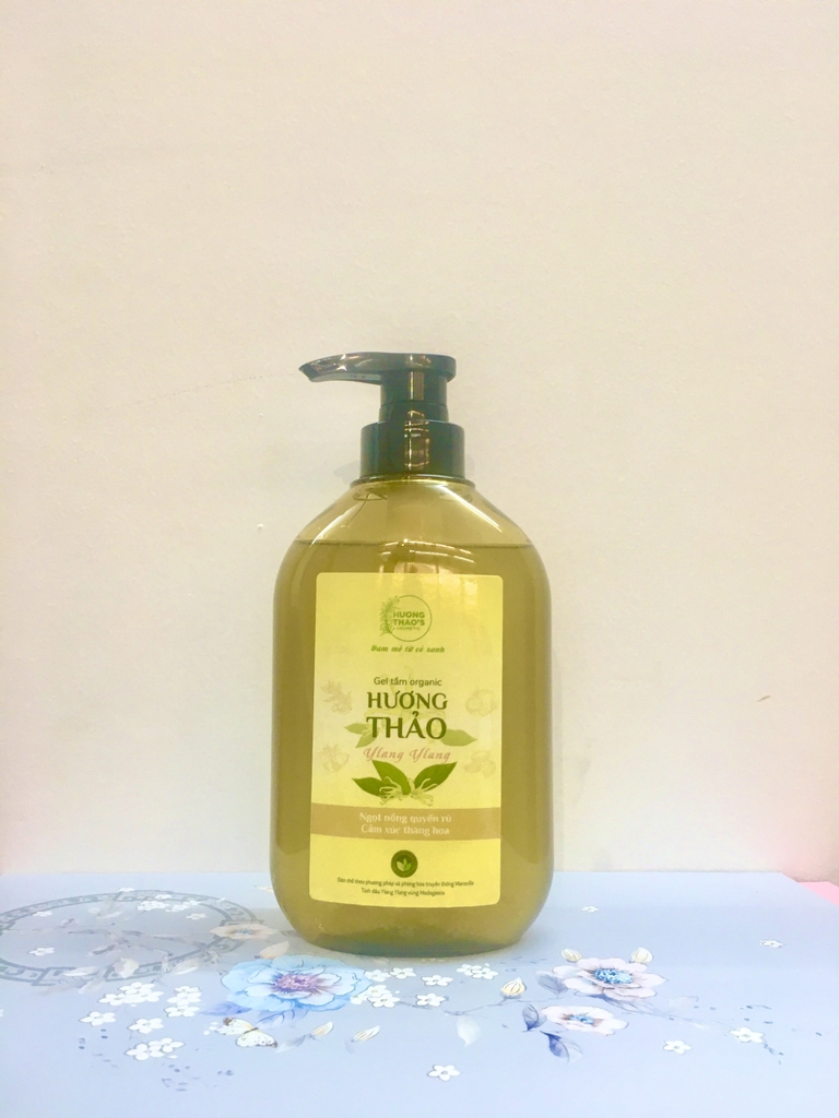 Gel tắm Organic Hương Thảo - hương Ylang ylang sạch nhờn dưỡng ẩm tự nhiên 500 ml
