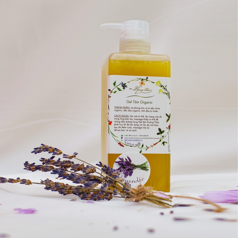Gel tắm oganic Hương Thảo (Oải hương) 650ml