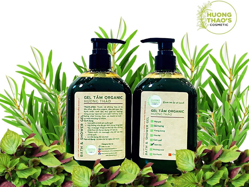 Gel tắm Tràm Trà Tía Tô kháng khuẩn ngừa mụn mịn da chai 300ml