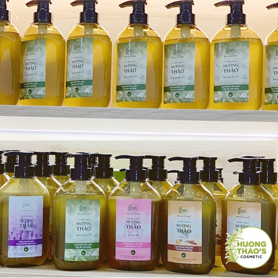 Gel tắm organic Hương Thảo - Hoa Hạ với tinh dầu hoa hoàng lan, ngọc lan thơm mát, làm sạch và dưỡng ẩm dịu nhẹ, chai 300ml