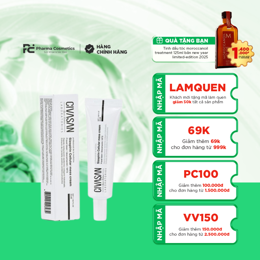 CIVASAN SIZOPIRIN CELLULAR MESS CREAM (35ML)/ KEM PHỤC HỒI DA