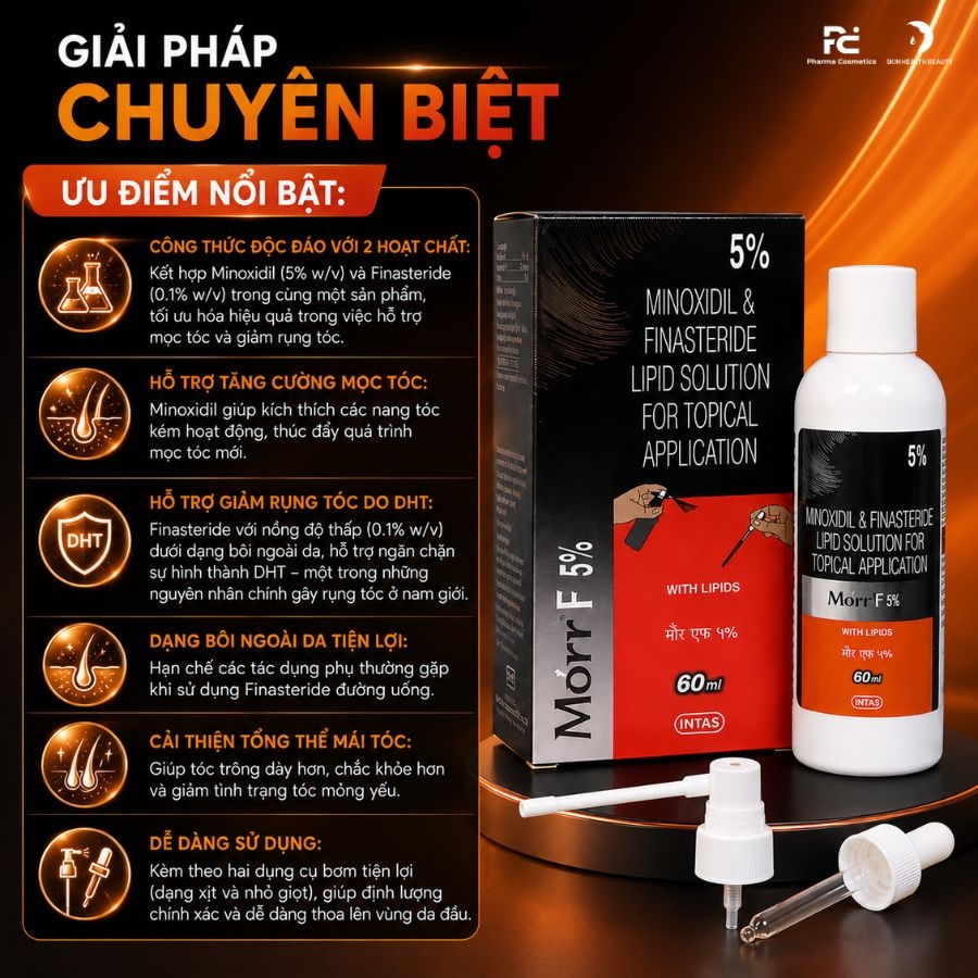 MORR F 5% BOTTLE OF SOLUTION WITH MINOXIDIL AND FINASTERIDE / THUỐC XỊT ...