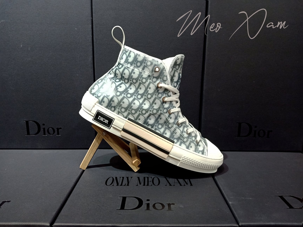WalknDior HighTop Platform Sneaker Deep Blue Dior Oblique Embroidered  Cotton  DIOR US