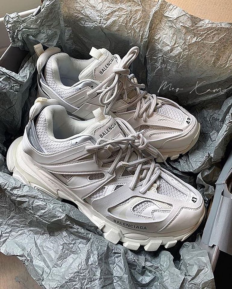 BALENCIAGA TRIPLE S WHITE GREY TURQUOISE  TICO SNEAKER